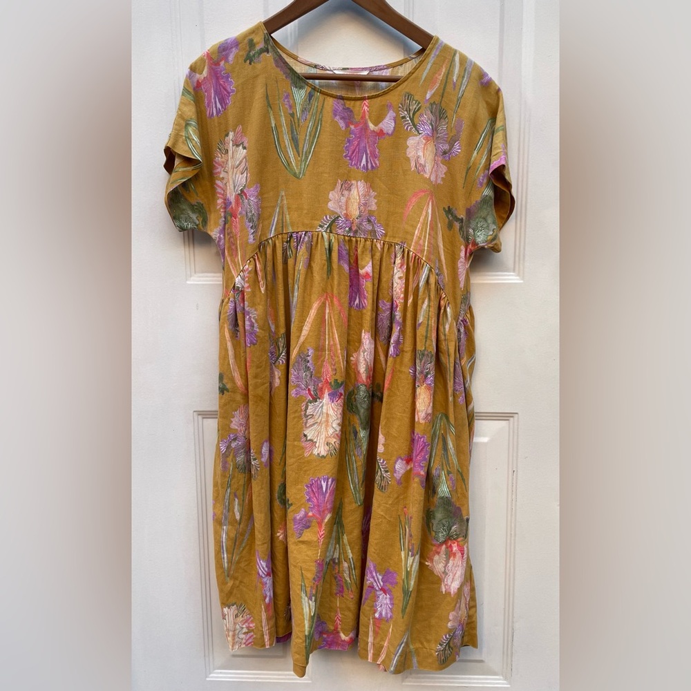 Gorman mustard linen floral dress - Picture 3 of 7